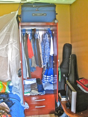 We managed to fit all of our clothes in this one little wardrobe. There's something to be said for living with less.