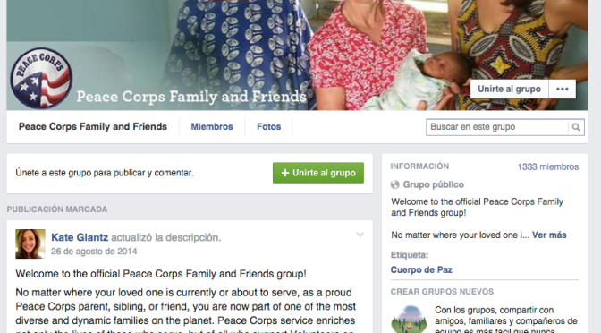 Peace Corps Friends and Family Facebook Group
